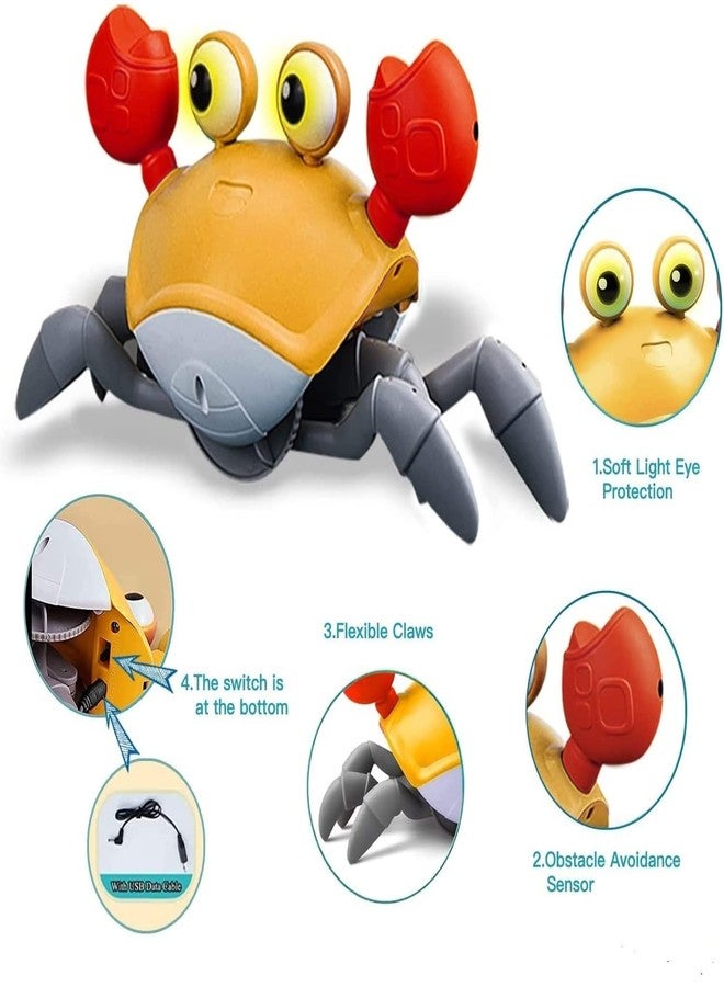 HDA GROUP Musical Sound Toy Crawling Crab Baby Musical Kids 3+ Years Toy | Fun Musical Learning Toy with Lights & Sounds - Encourages Creativity, Hand-Eye Coordination (Multicolor) - Image 4